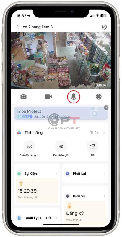 Cách nói qua camera imou, cách đàm thoại 2 chiều - 6124