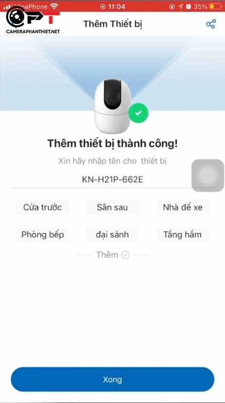 Hướng dẫn cài đặt ứng dụng, cài đặt camera kbone vào ứng dụng - 2312