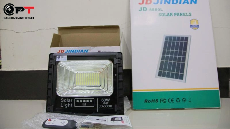 Đèn pha năng lượng mặt trời 60w chính hãng JD JINDIAN JD 8860L - 3056