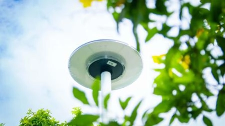đèn năng lượng mặt trời jd ufo 800w kim cương - jd-u800 đèn đĩa bay trang trí sân vườn - 3271
