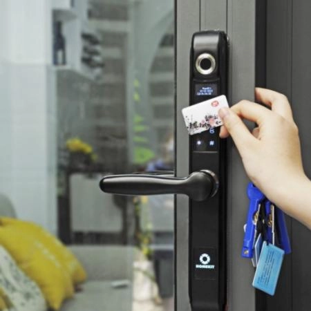 Khóa vân tay cửa nhôm kính HOMEKIT AB-04C tạo mật khẩu mở khóa từ xa qua app - 3768