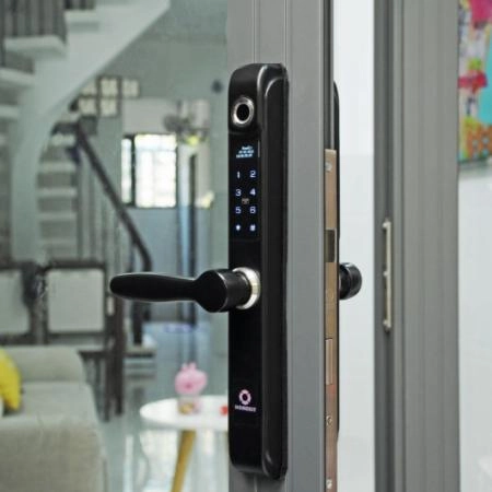 Khóa vân tay cửa nhôm kính HOMEKIT AB-04C tạo mật khẩu mở khóa từ xa qua app - 3770