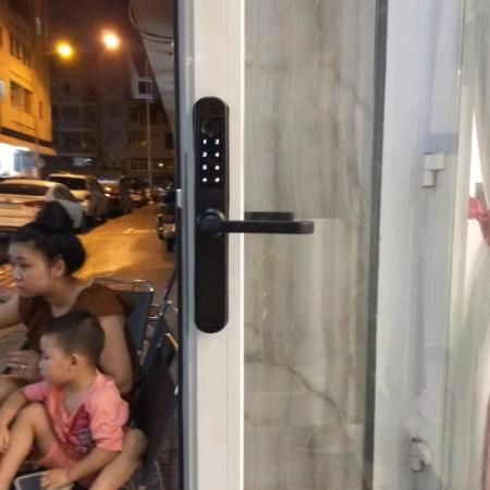 Khóa vân tay cửa nhôm kính HOMEKIT AB-16E - 3783