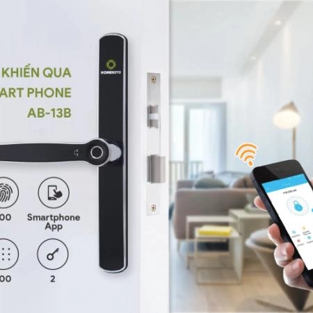 Khoá vân tay HOMEKIT AB-13B, Mở khóa từ xa qua app - 3805