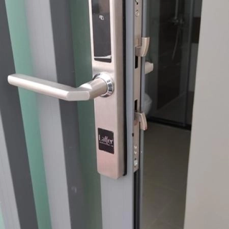 Khoá vân tay Laffer XF18 cửa nhôm, cửa đố nhỏ mở khóa qua thẻ từ, vân tay, qua app - 3845