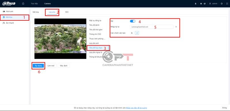Hướng dẫn thêm logo và chữ trên camera - 5424
