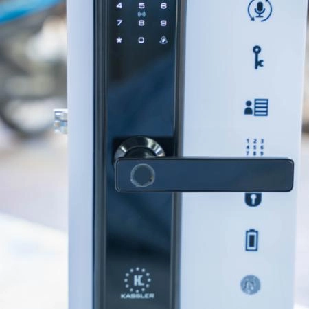 Khóa Kassler KL-566 BLACK APP - Cửa gỗ, cửa nhựa, cửa chính, cửa phòng ngủ - 5905