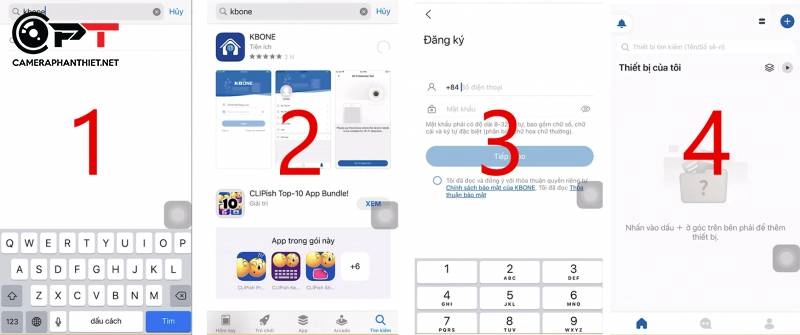 Hướng dẫn cài đặt ứng dụng, cài đặt camera kbone vào ứng dụng - 2302