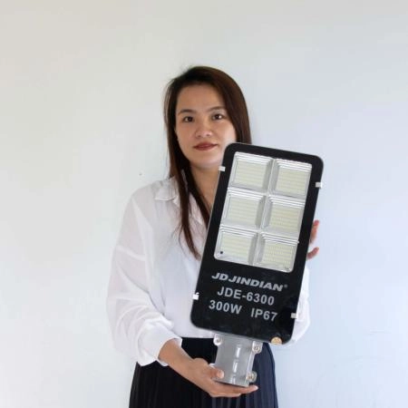 JD 6300 NEWS đèn năng lượng mặt trời 300w, đèn đường chính hãng JINDIAN (JD) ảnh 