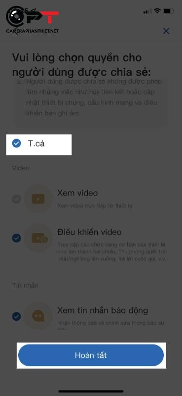 Hướng dẫn cách chia sẽ thiết camera imou, kbone - 3168