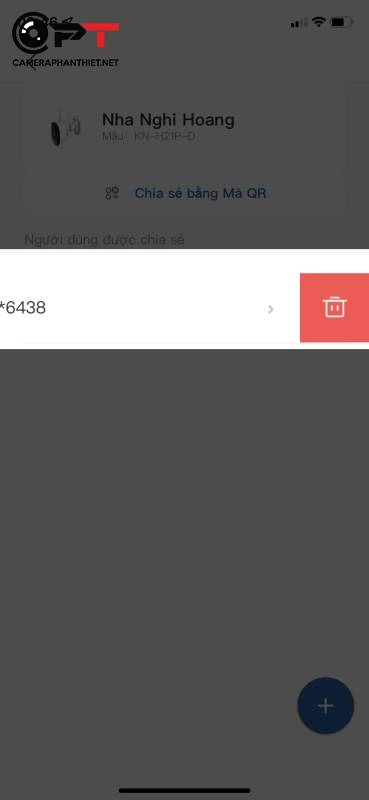 hướng đẫn cách xóa bỏ chia sẽ camera cho thiết bị khác trên IMOU, KBONE - 3174