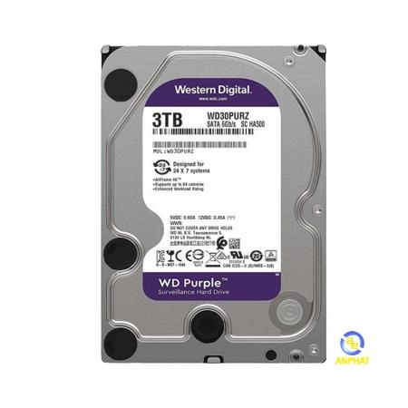 ảnh sản phẩm Ổ cứng giám sát WD Purple 3TB WD30PURX - ổ cứng chuyên dụng camera ảnh 0