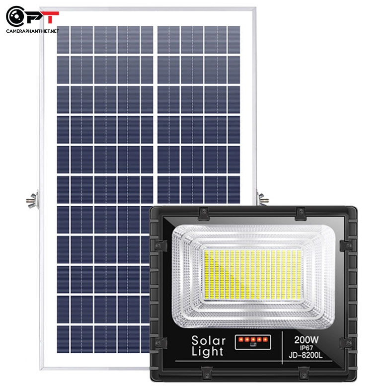 Ảnh sản phẩm JD-8200L đèn pha năng lượng mặt trời 200w chính hãng JINDIAN - hình 1