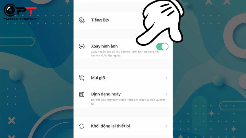 chỉnh camera imou quay ngược đầu - chỉnh quay ngược camera kbone - 3479