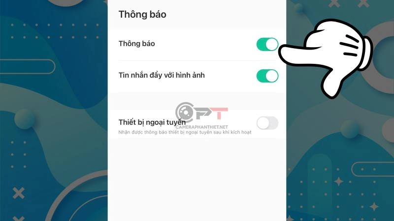Tắt thông báo camera imou, tắt cảnh báo từ ứng dụng imou