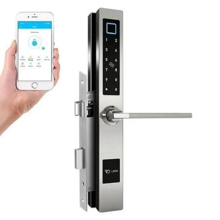 ảnh sản phẩm Khóa vân tay cửa nhôm kính HOMEKIT AB-13D tạo mật khẩu mở khóa từ xa qua app ảnh 1