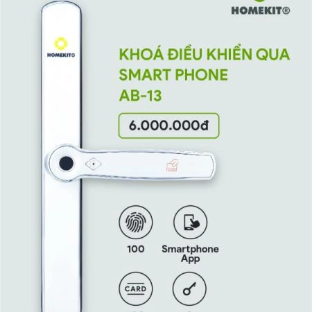 ảnh sản phẩm Khoá vân tay HOMEKIT AB-13 Mở khóa từ xa qua app ảnh 3