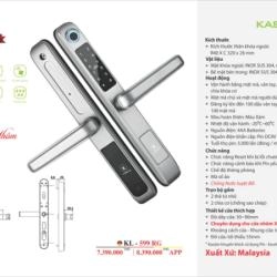 Khóa vân tay, thẻ từ cửa nhôm KASSLER KL-599RG