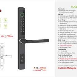 Khóa vân tay, thẻ từ KASSLER KL-599CB