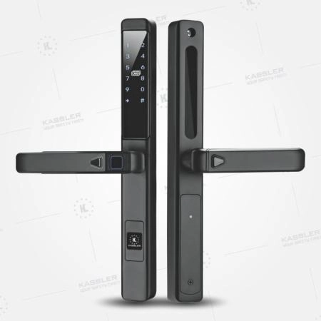 Khóa vân tay, thẻ từ cửa nhôm KASSLER KL588 LX Black ảnh 