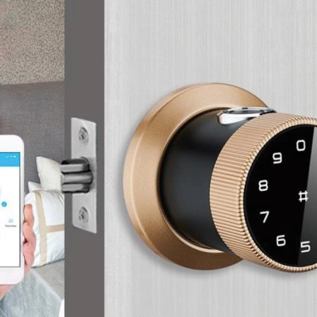 Ảnh sản phẩm Khóa tròn vân tay LAFFER B12 sử dụng hầu hết cho các loại cửa hiện nay - hình 1