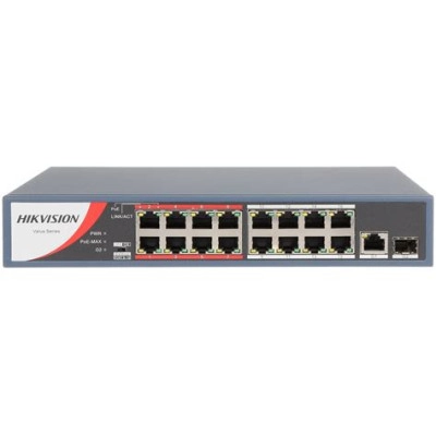 Ảnh sản phẩm Switch Hikvision 16 cổng POE, 2 uplink 10/100/1000 Mbps DS-3E0318P-E/M(B) - hình 1