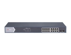 Switch Hikvision 16 cổng POE, 2 uplink 10/100/1000 Mbps DS-3E0518P-E/M