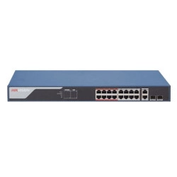 Switch Hikvision 16 cổng POE, 2 uplink 10/100/1000 Mbps DS-3E1318P-EI/M