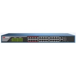 Switch Hikvision 24 cổng POE, 2 uplink 10/100/1000 Mbps DS-3E1326P-EI
