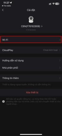 Cài đặt lại wifi camera ezivz khi đổi mật khẩu wifi - 5370