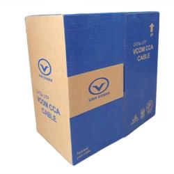 Cáp Mạng LAN CAT6E CCA UTP 23AWG 4PRS Solid VCOM