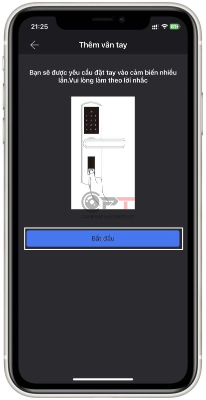 Cách tạo dấu vân tay cho khóa thông minh trên ứng dụng TTLOCK - 5395