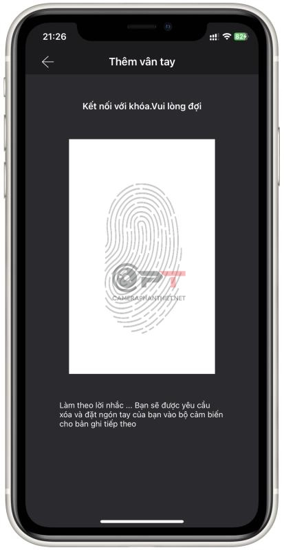 Cách tạo dấu vân tay cho khóa thông minh trên ứng dụng TTLOCK - 5396