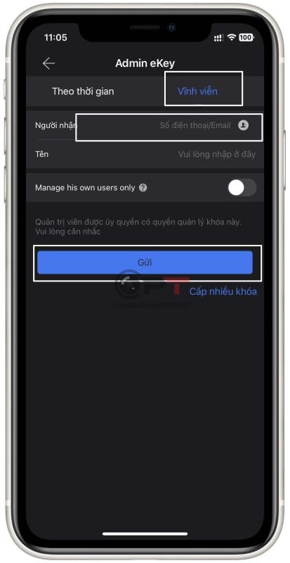 Chia sẽ khóa vân tay cho người dùng khác qua ứng dụng ttlock - 5401