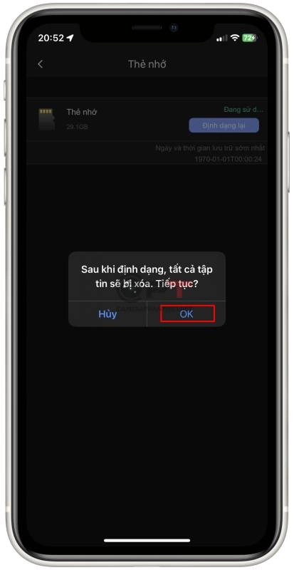 Định dạng the nhớ camera ezviz - Xóa video - 5606