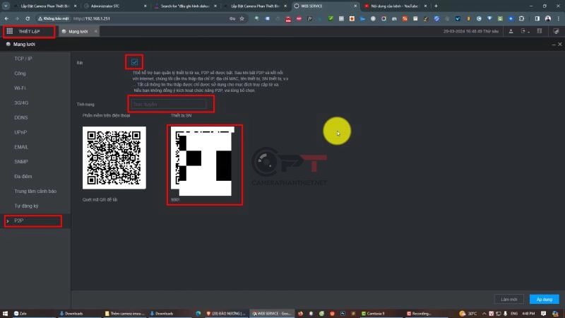 Cấu hình đầu ghi dahua p2p, cách lấy lại mã p2p đầu ghi hình - 5748