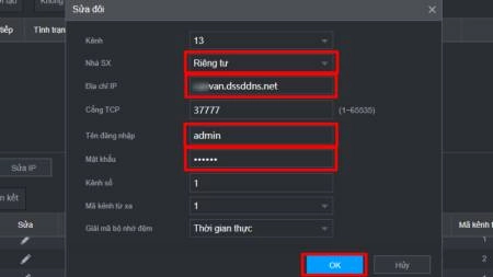 Add camera ip từ xa vào đầu ghi dahua bằng tên miền - 5749