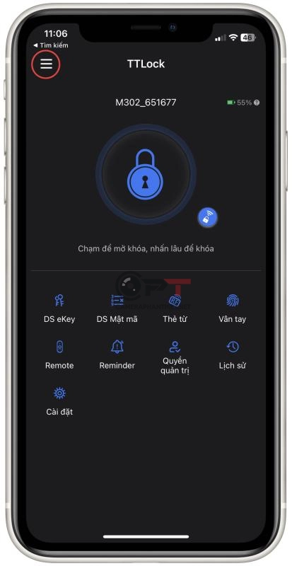 Chuyển quyền admin khóa vân tay cho chủ nhà ứng dụng TTLOCK - 5945