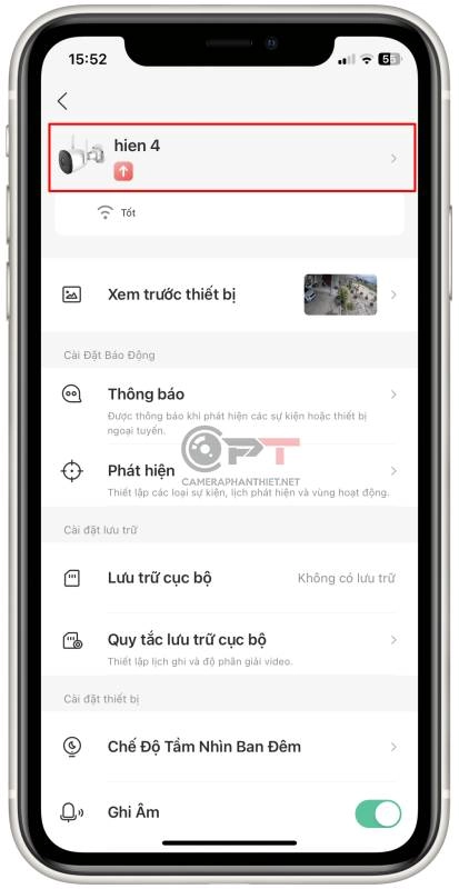 Đổi tên camera imou - 6121