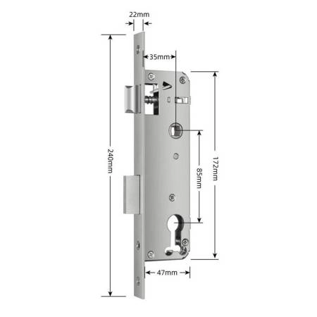 Ảnh sản phẩm Ruột khóa vân tay cửa nhôm 3585 - hình 6