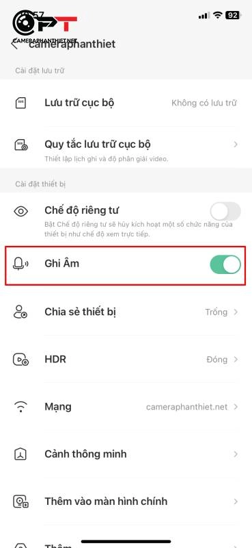 Tắt ghi âm camera imou - 6324