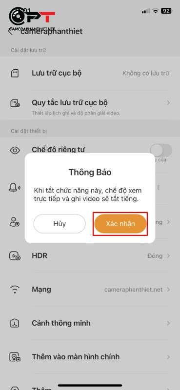 Tắt ghi âm camera imou - 6325
