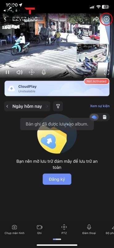 Bật báo động trên camera ezviz - 6387