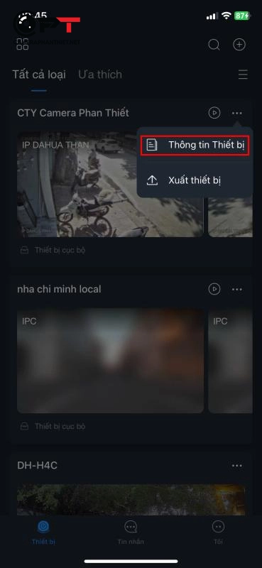 Cách lấy thông tin camera dahua trên ứng dụng dmss - 6400