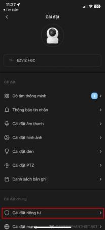 Tắt mã hóa hình ảnh camera ezviz - 6425