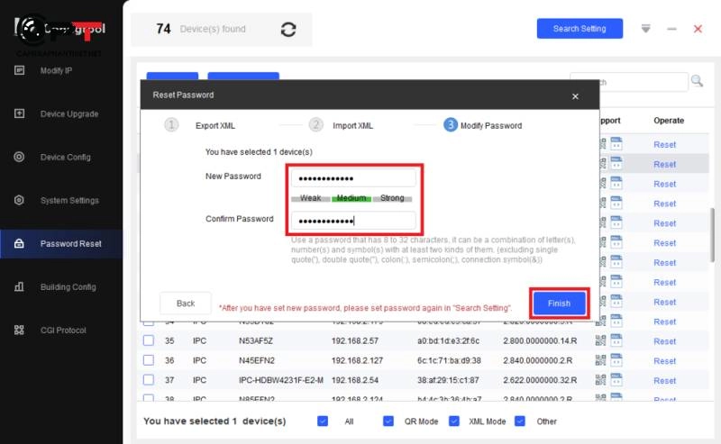 Reset mật khẩu camera dahua hoặc đầu ghi hình dahua bằng dahua config tool - 6439