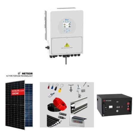 Trọn gói hệ thống điện năng lượng mặt trời 10kw Hydrid Lưu trữ + bám tải ảnh 