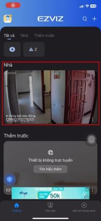 Chọn camera cần khởi động