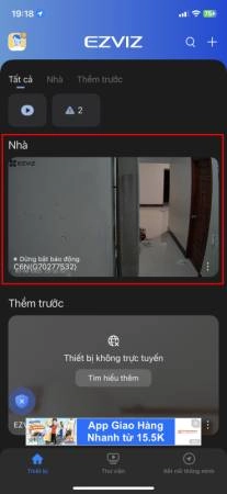 Chọn camera ezviz cần kiểm tra