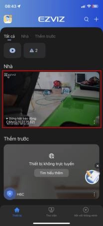 Chọn camera cần tắt/bật